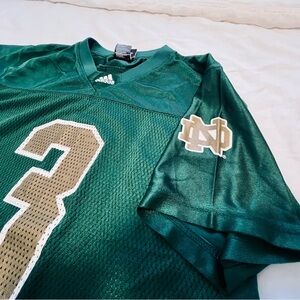 Green Mesh Notre Dame Football Jersey #3 - Youth XL / Adult Medium (Like New)
